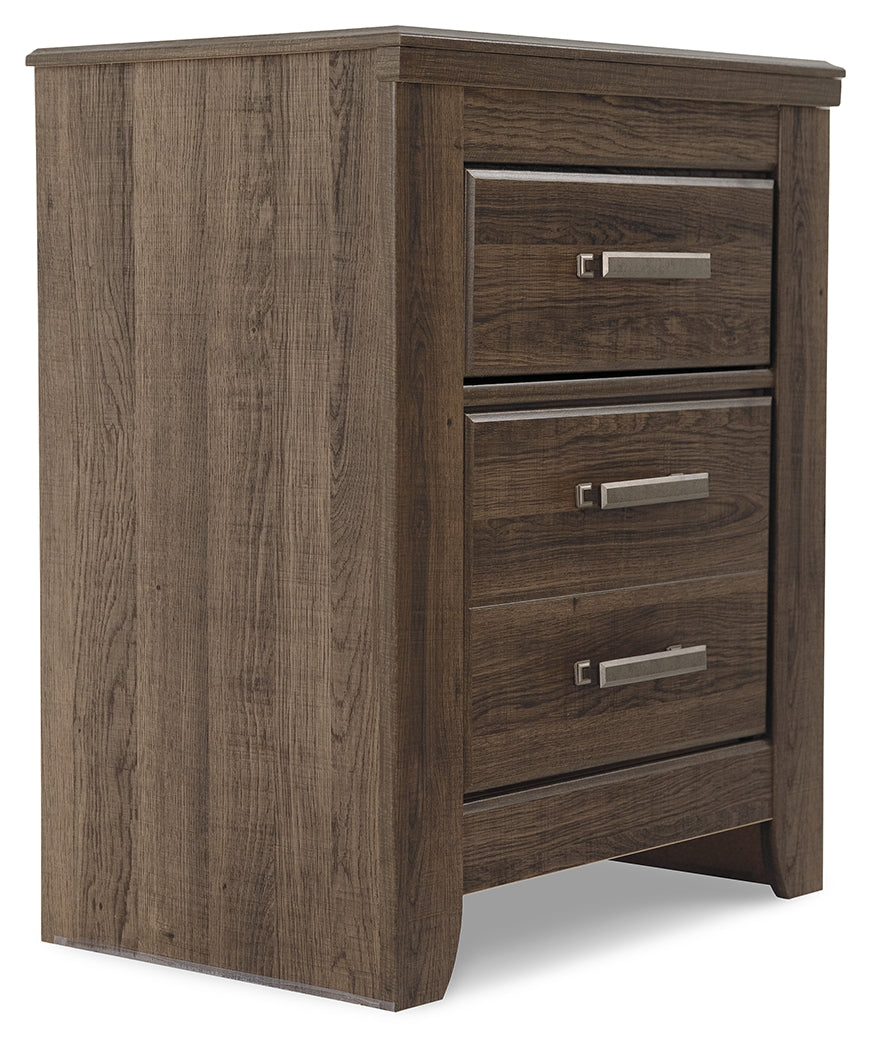 Juararo Brown California King Poster Bedroom Set with Dresser, Mirror and 2 Nightstands