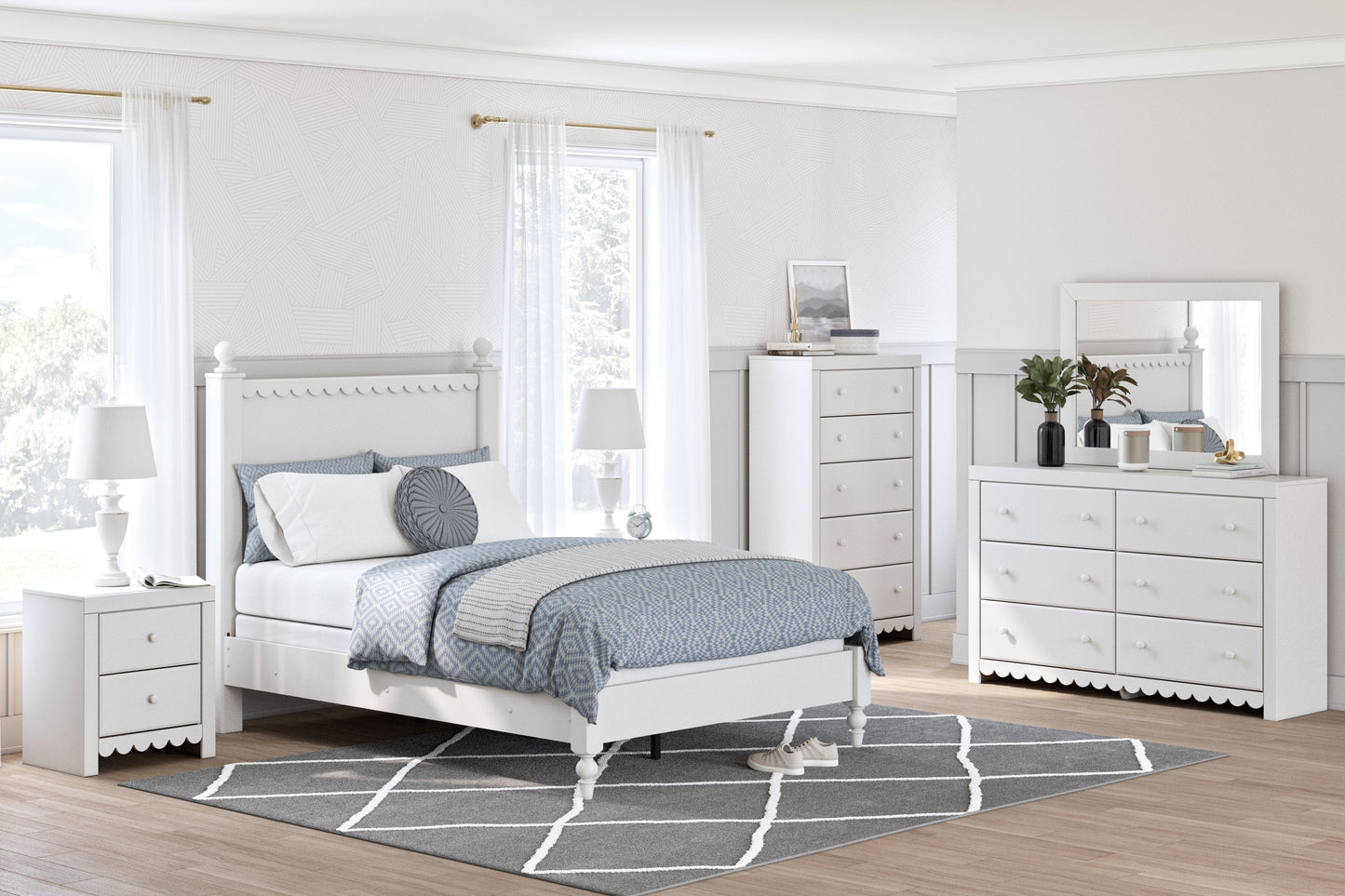 Mollviney White Dresser