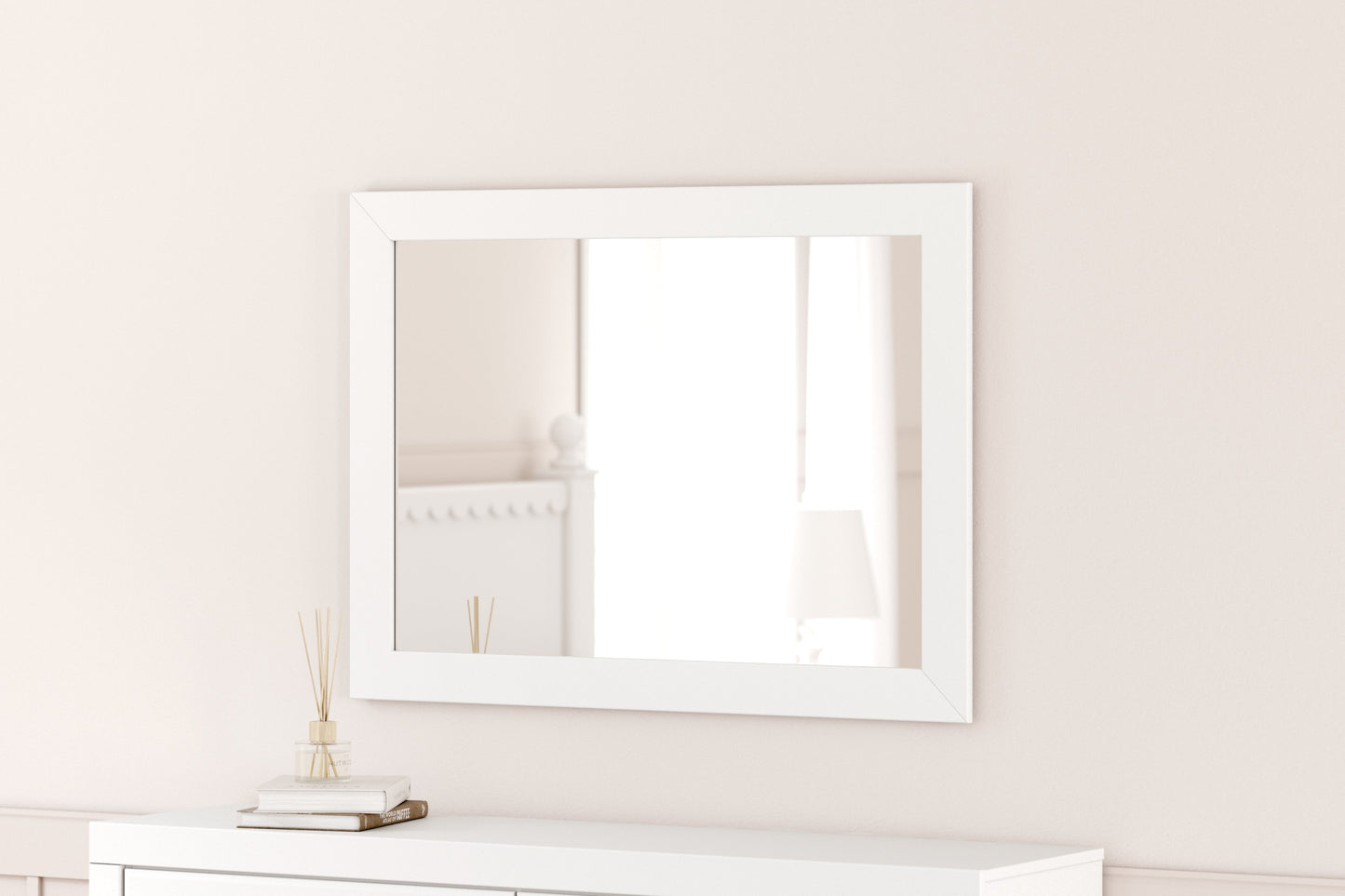 Mollviney White Bedroom Mirror