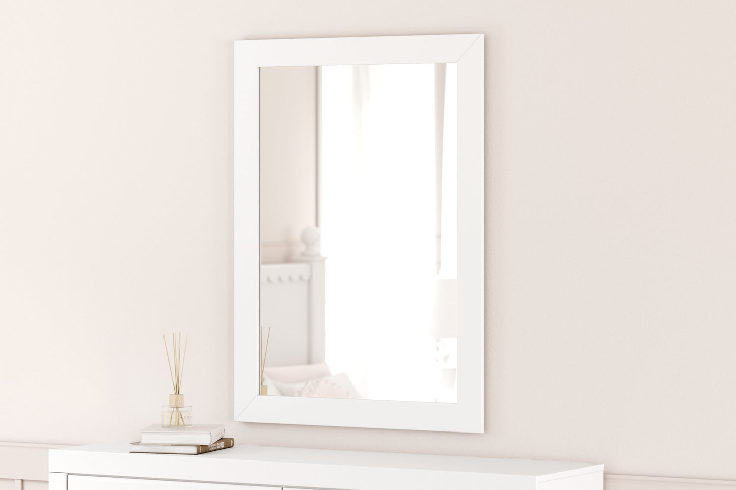 Mollviney White Bedroom Mirror