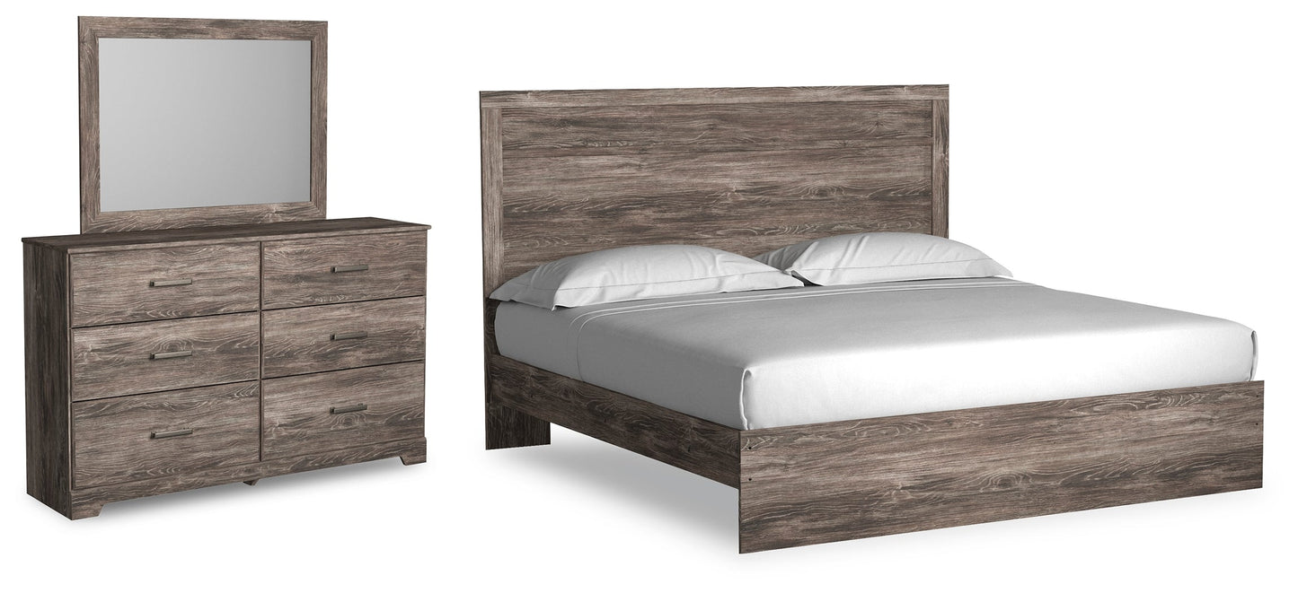 Ralinksi King Panel Bedroom Set with Dresser and Mirror