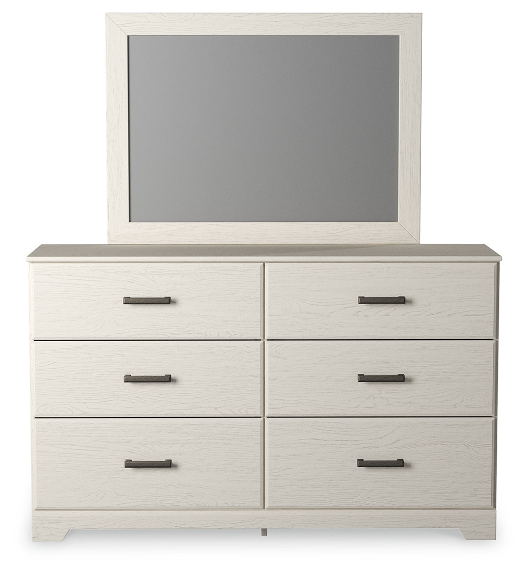 Stelsie Twin Panel Bedroom Set with Dresser and Mirror