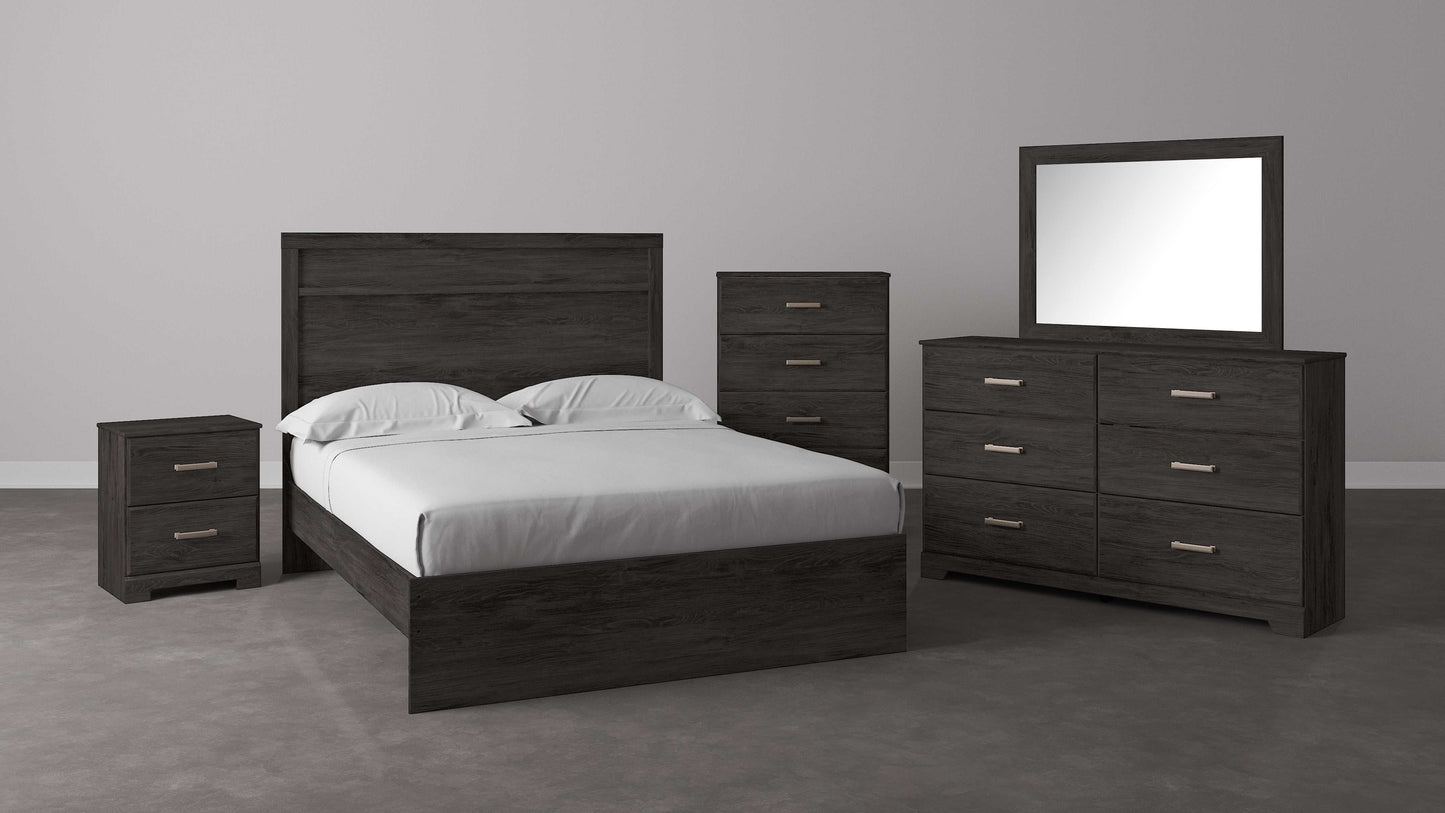 Belachime Black Queen Panel Bedroom Sets