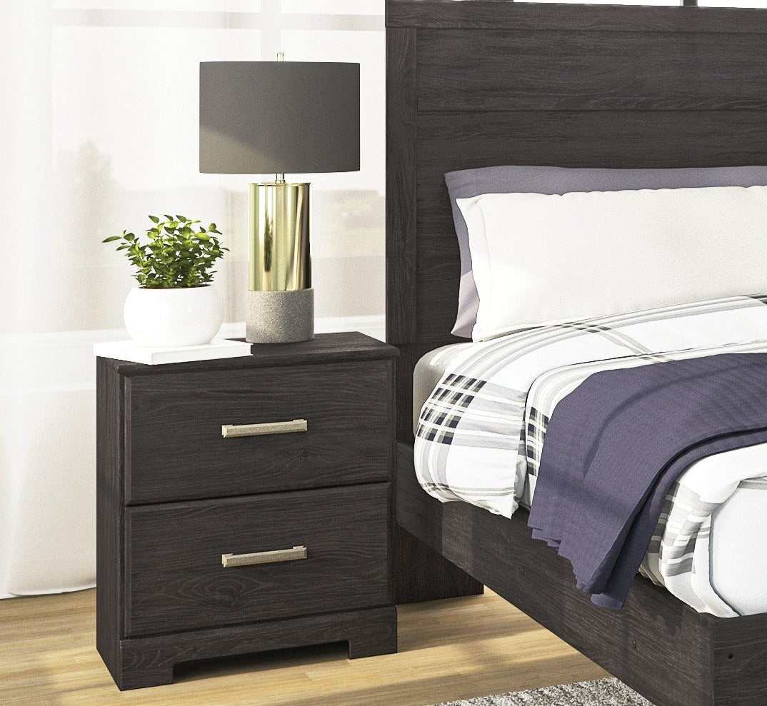 Belachime Black Nightstand