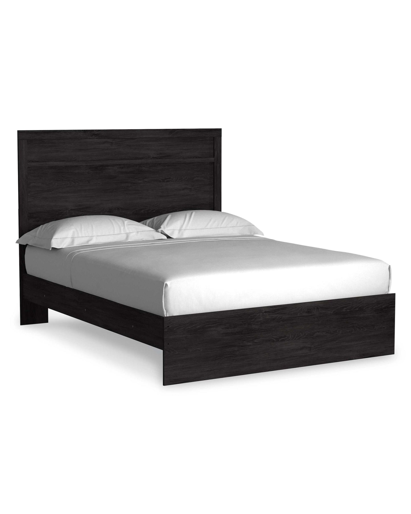 Belachime Black Queen Panel Bed