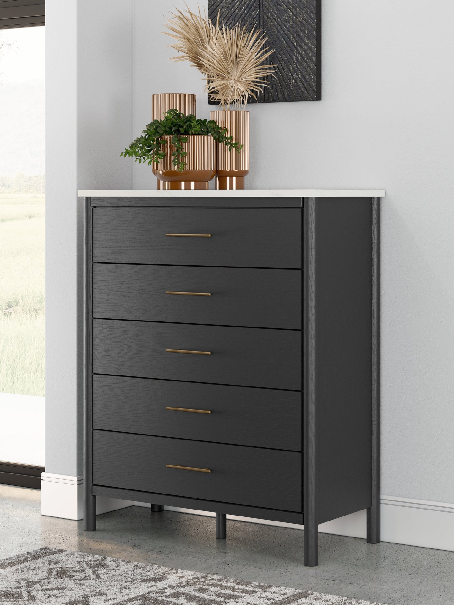 Cadmori Black/White Chest of Drawers