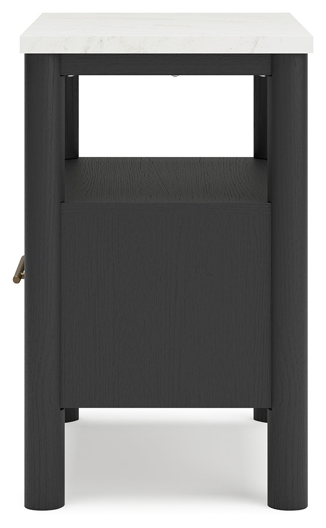 Cadmori Black/White Nightstand