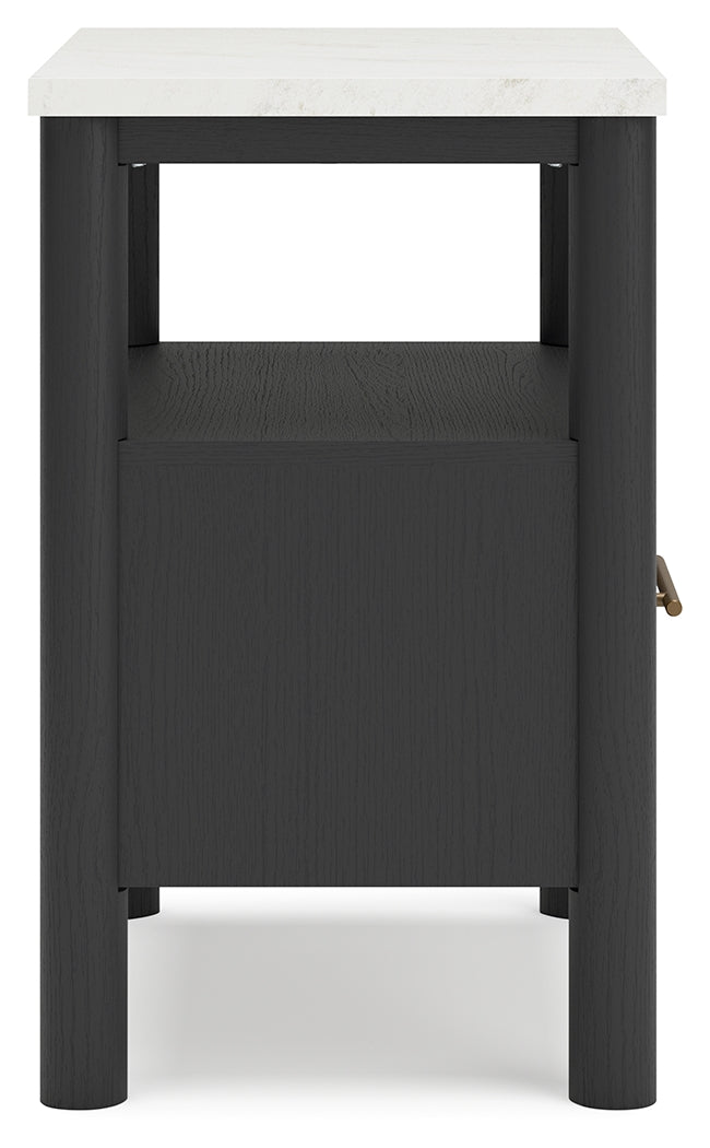 Cadmori Black/White Nightstand