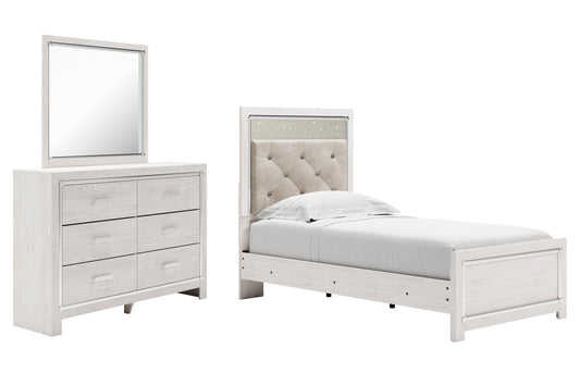 Altyra Twin Panel Bedroom Set with Dresser and Mirror