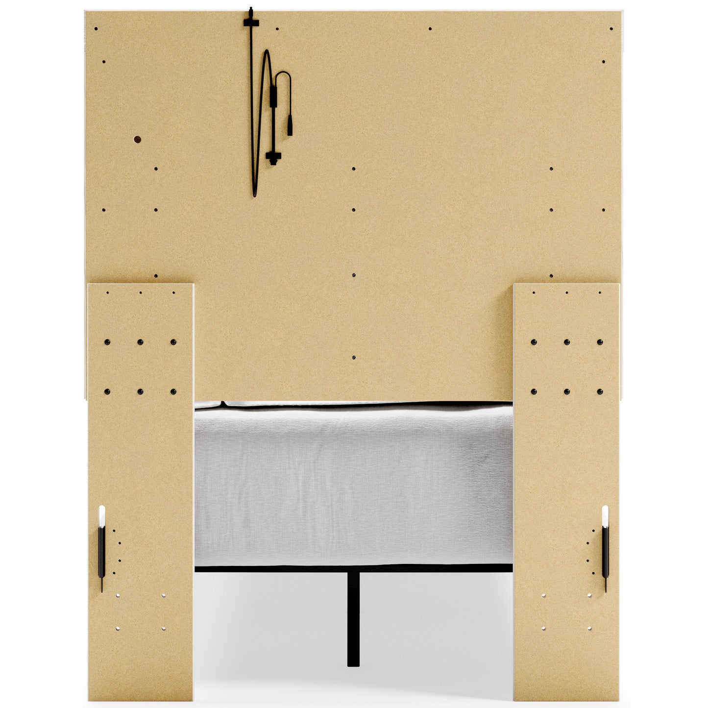 Altyra White Twin Upholstered Panel Headboard