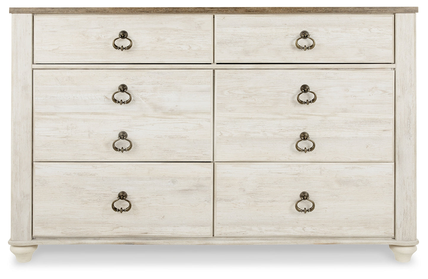 Willowton Whitewash Twin Panel Bedroom Set with Dresser