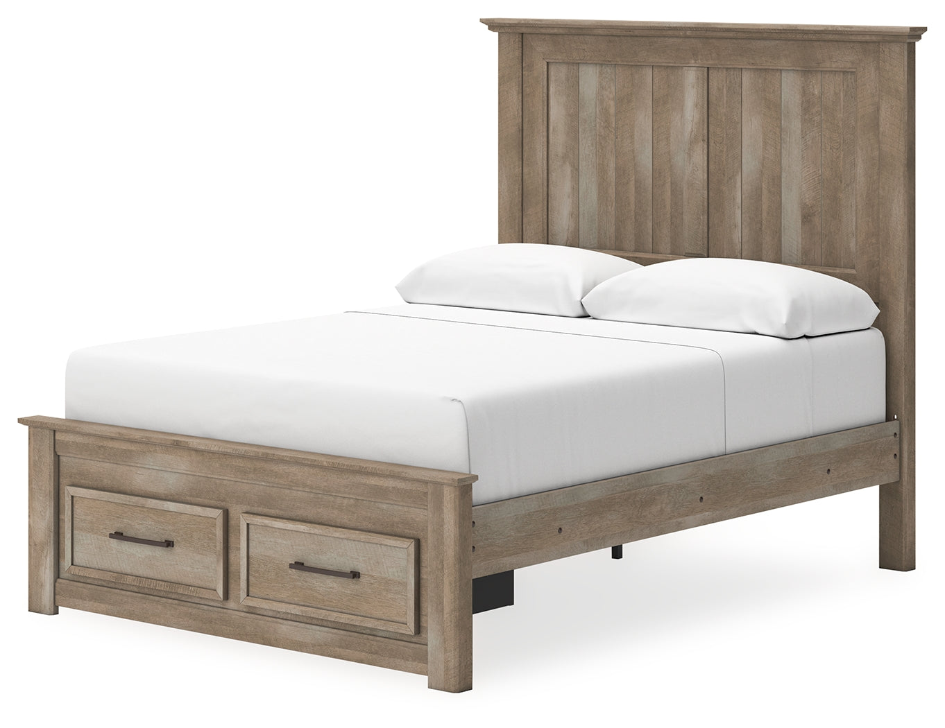 Yarbeck Sand Queen Panel Bed with Storage