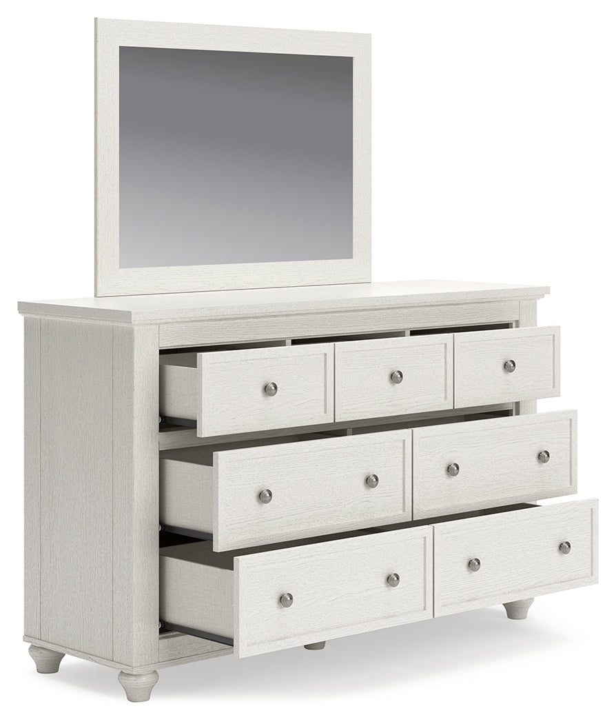 Grantoni Queen Panel Bedroom Set with Dresser, Mirror and 2 Nightstands