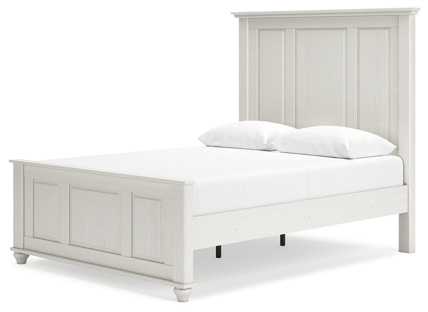 Grantoni White Queen Panel Bedroom Set with Dresser and Mirror