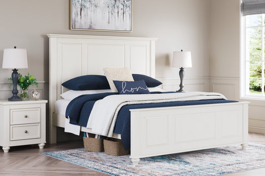 Grantoni White King Panel Bed