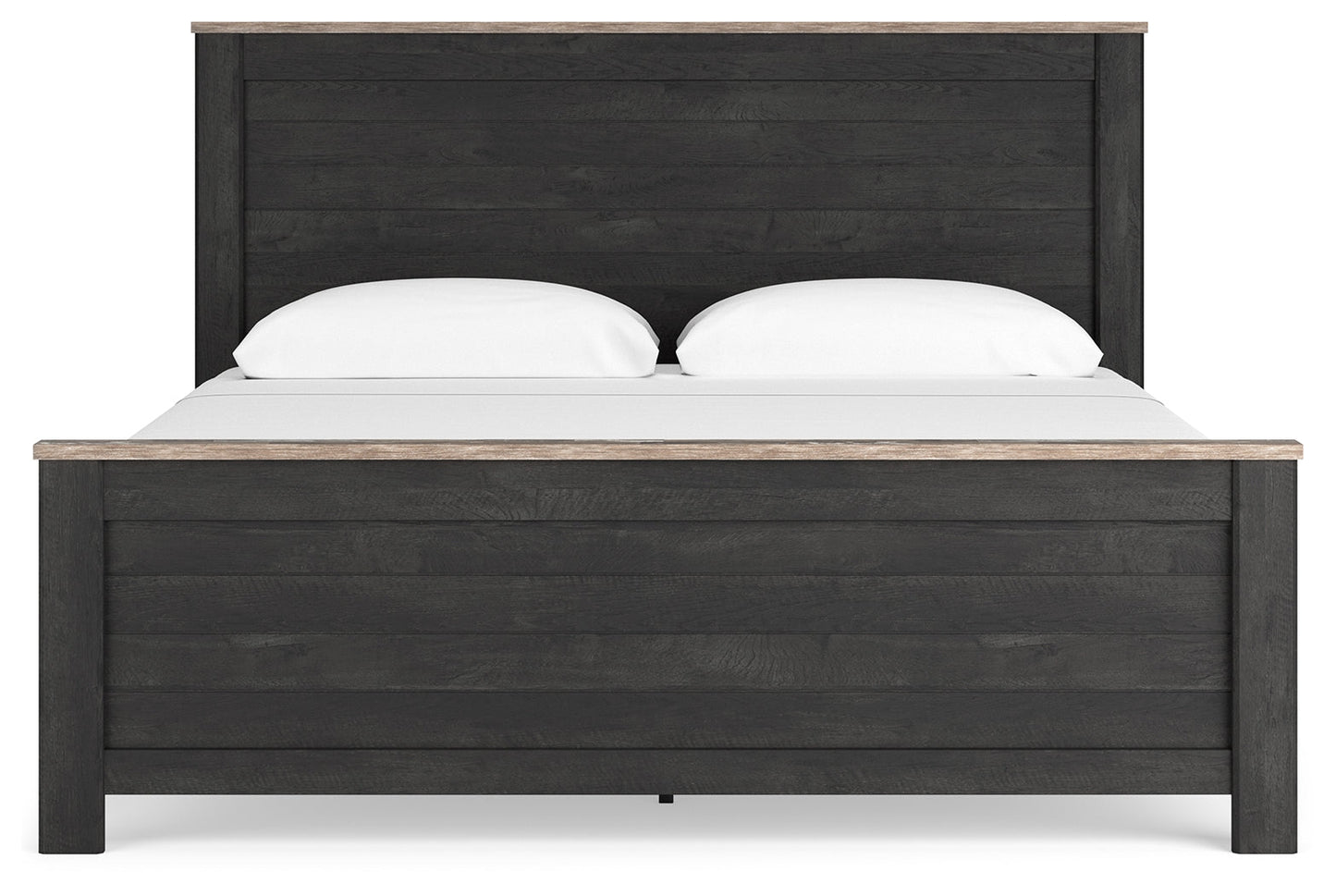 Nanforth Two-tone King Panel Bed