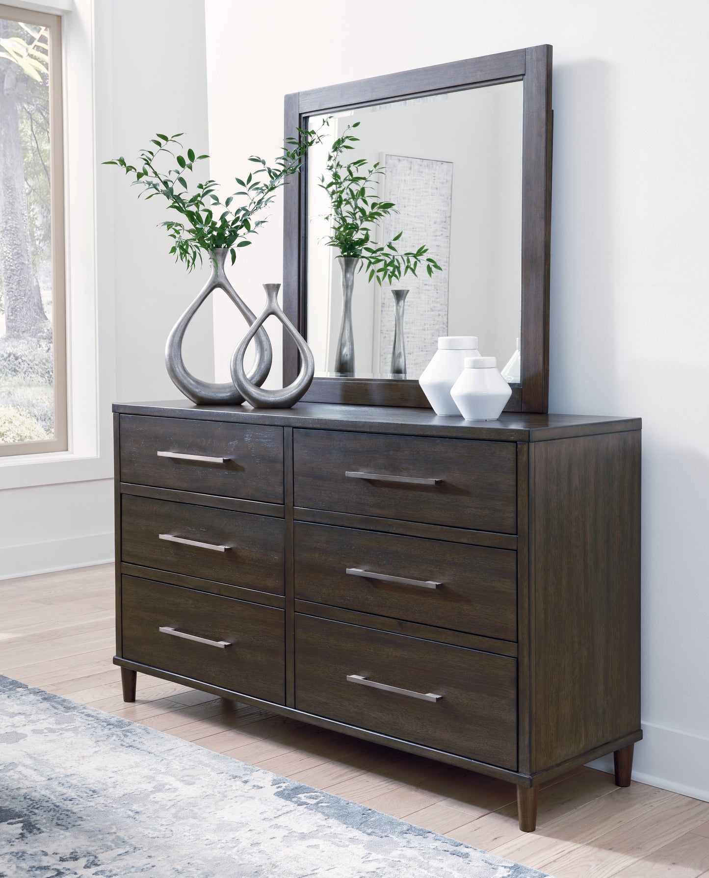 Wittland Brown Dresser and Mirror