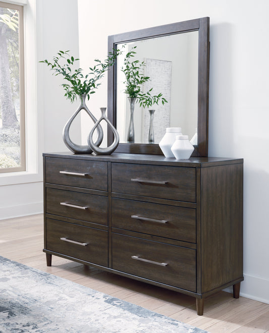 Wittland Brown Dresser and Mirror