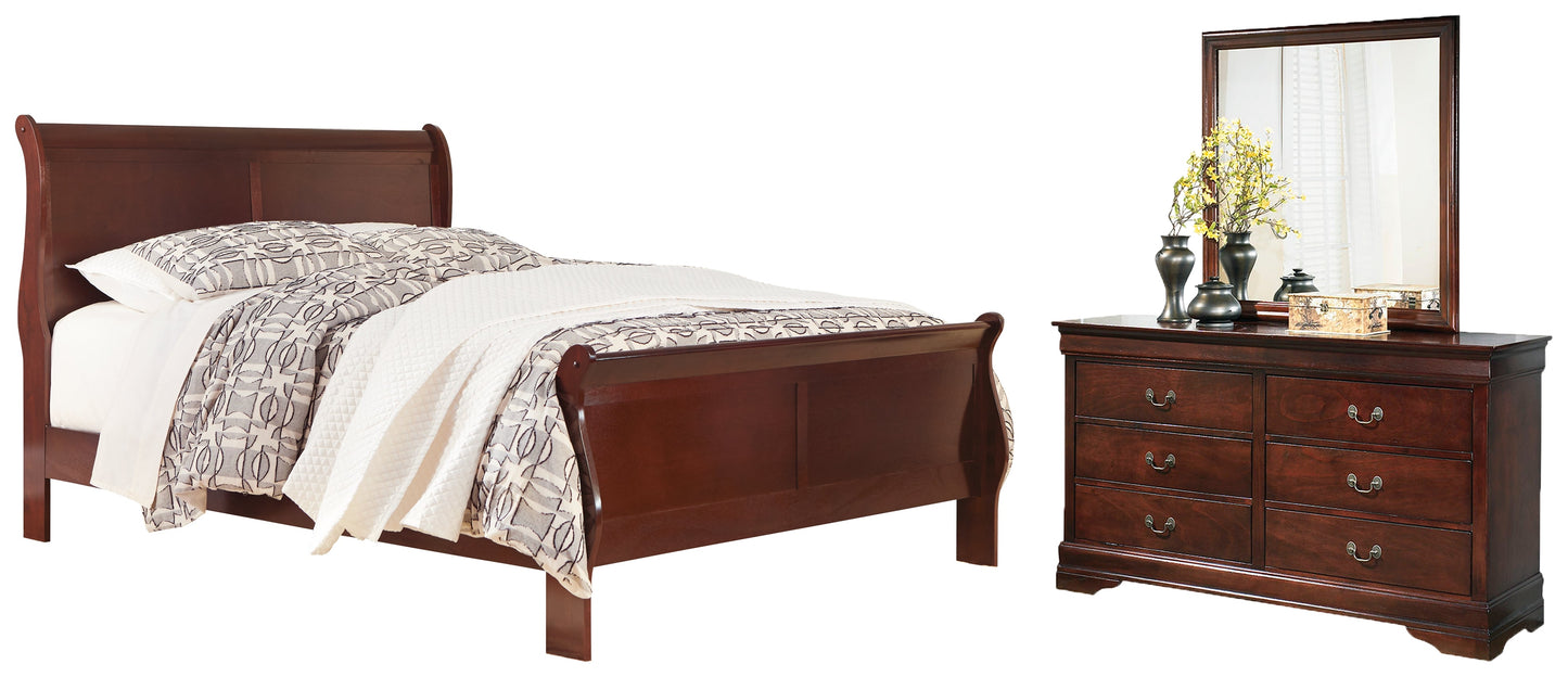 Alisdair California King Sleigh Bedroom Set with Dresser and Mirror