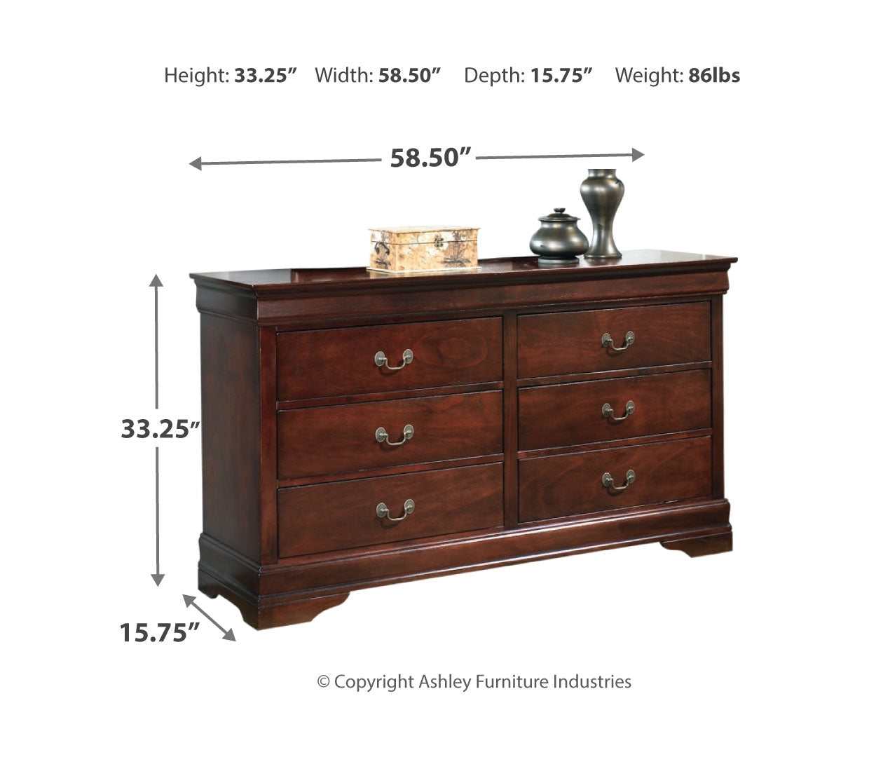 Alisdair Dark Brown Dresser