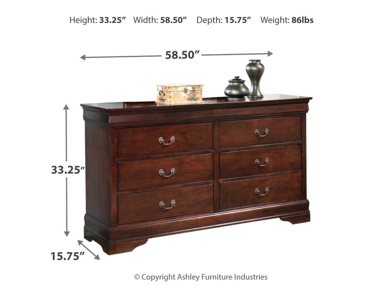 Alisdair Twin Sleigh Bedroom Set with Dresser