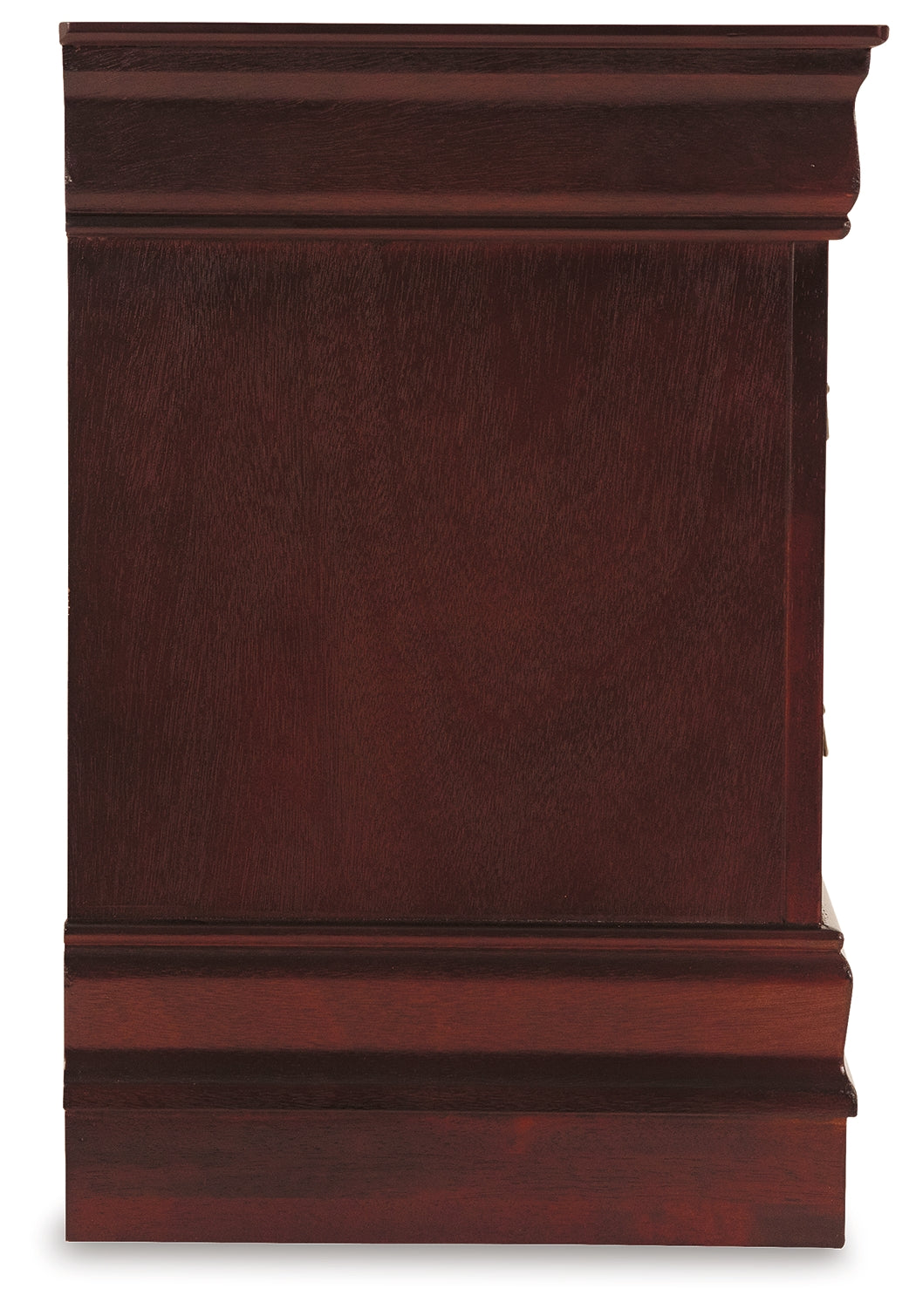 Alisdair Reddish Brown Full Sleigh Bedroom Set with Dresser, Mirror, Chest and Nightstand