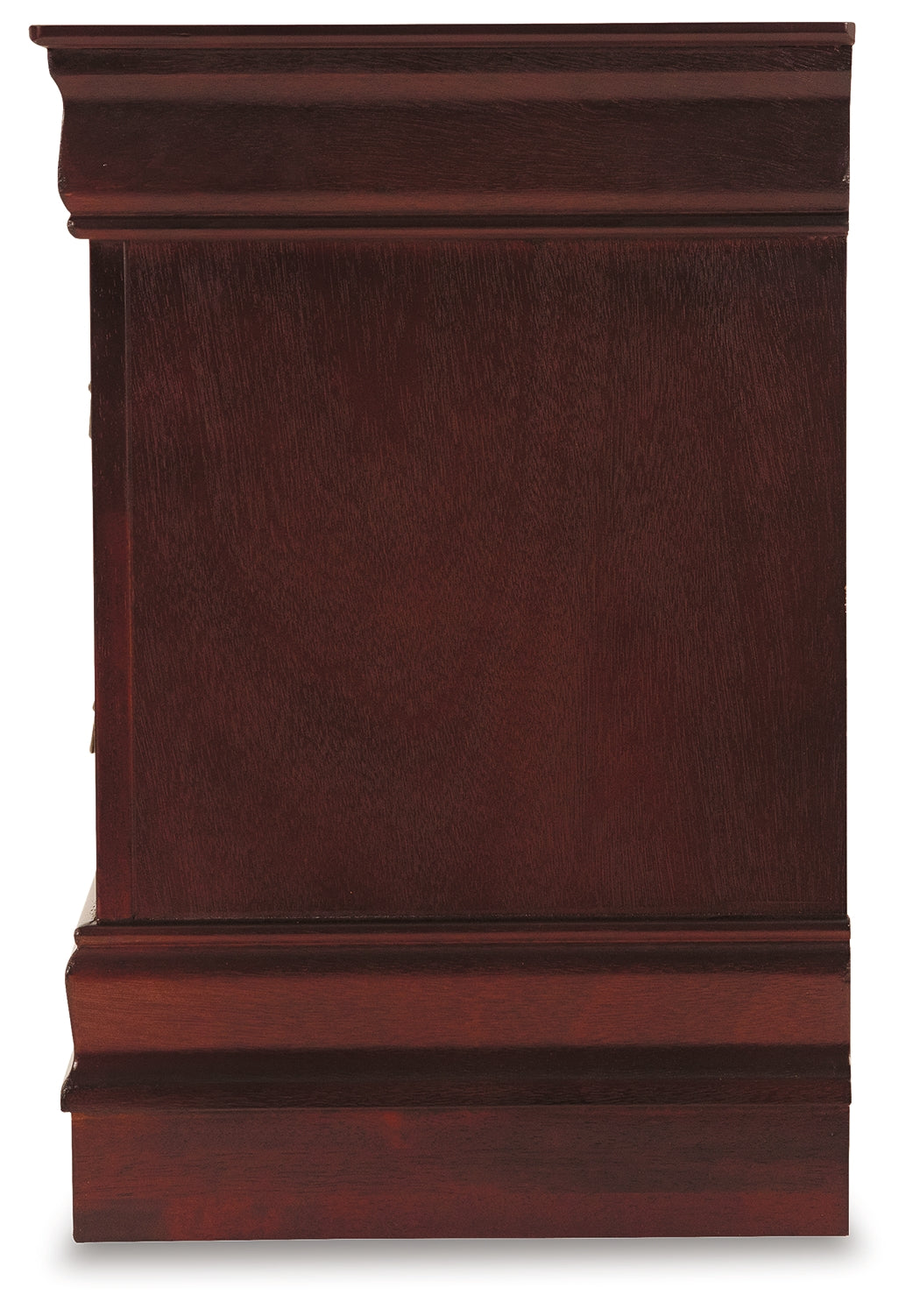 Alisdair Reddish Brown King Sleigh Bedroom Set with Dresser, Mirror, Chest and 2 Nightstands