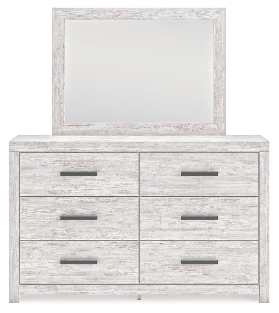 Cayboni Whitewash Dresser and Mirror