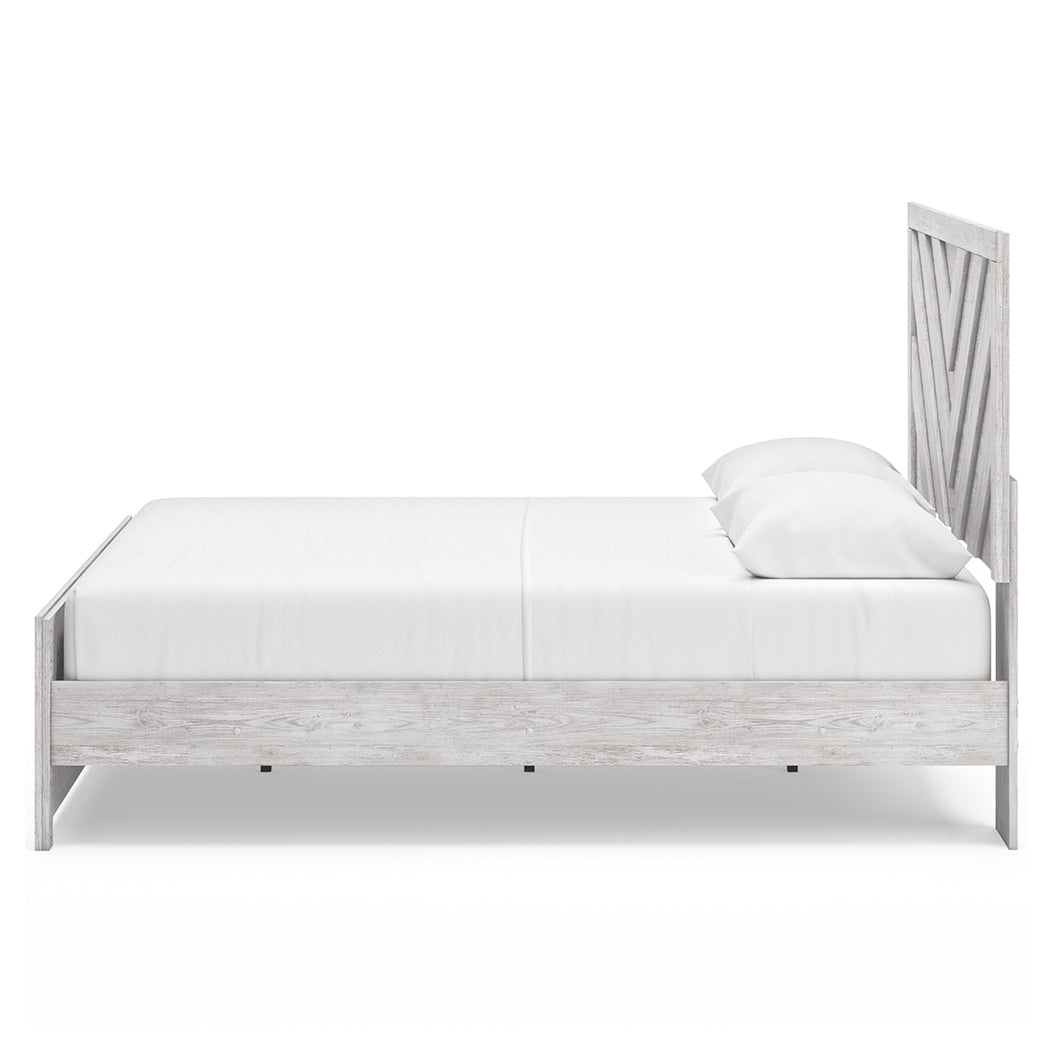 Cayboni Whitewash Queen Panel Bed