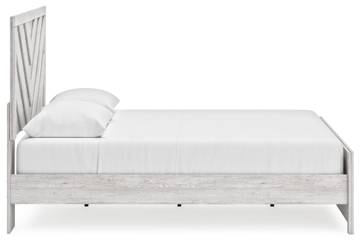 Cayboni Whitewash Queen Panel Bed