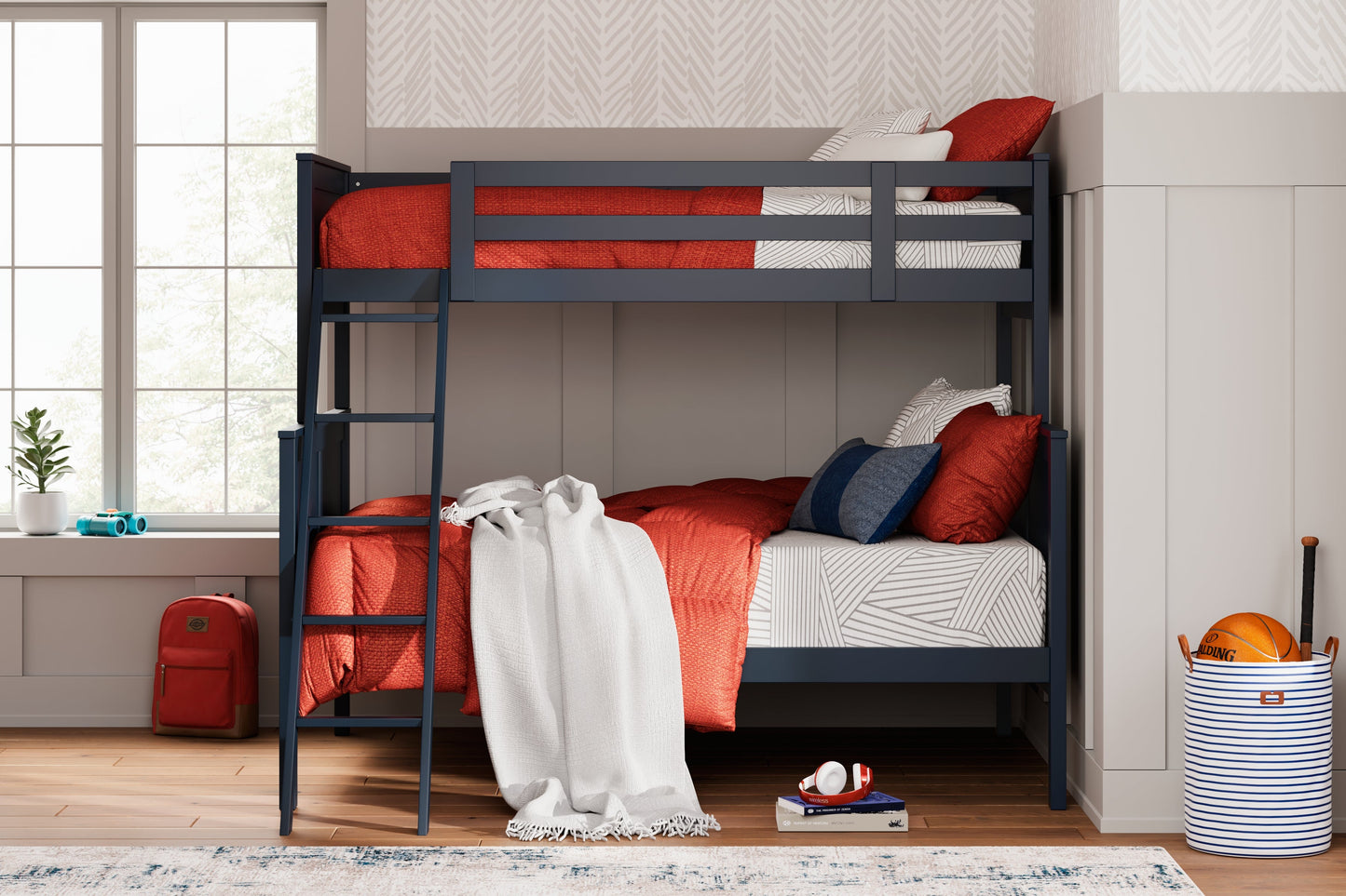 Nextonfort Blue Twin over Full Bunk Bed