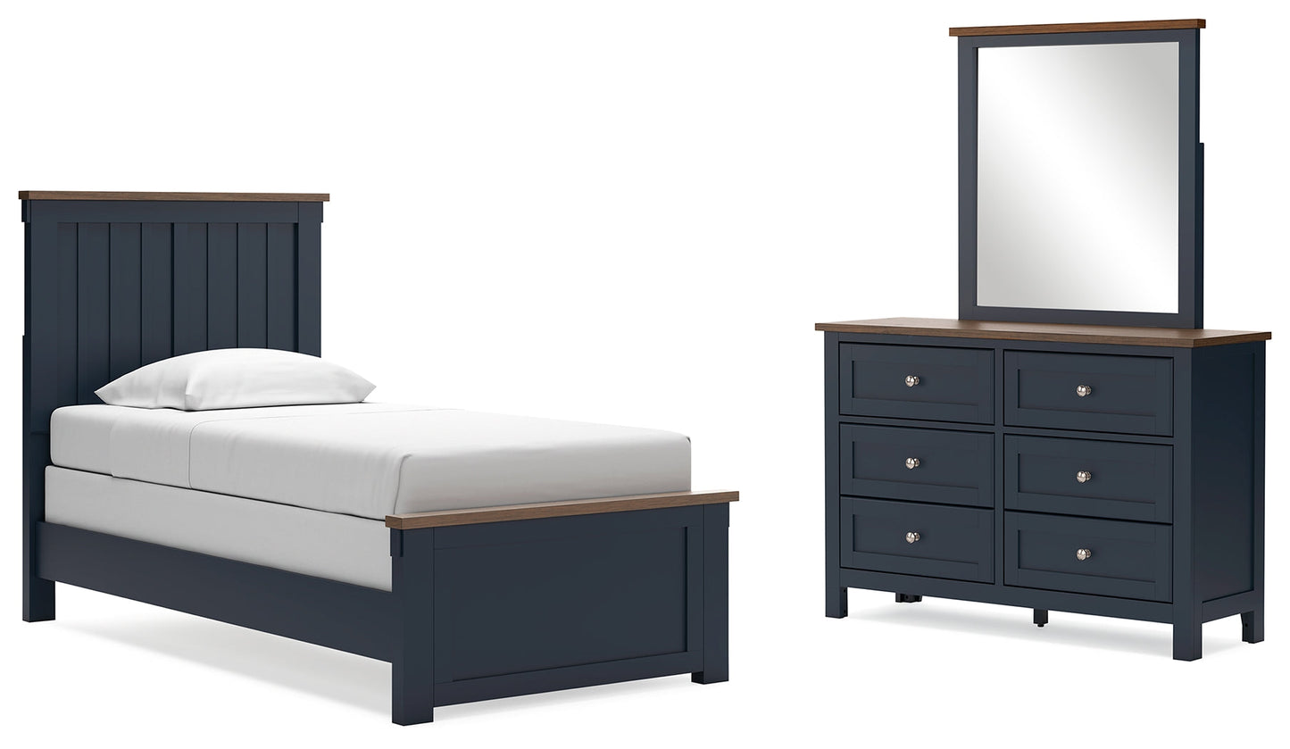 Landocken Twin Panel Bedroom Set with Dresser and Mirror