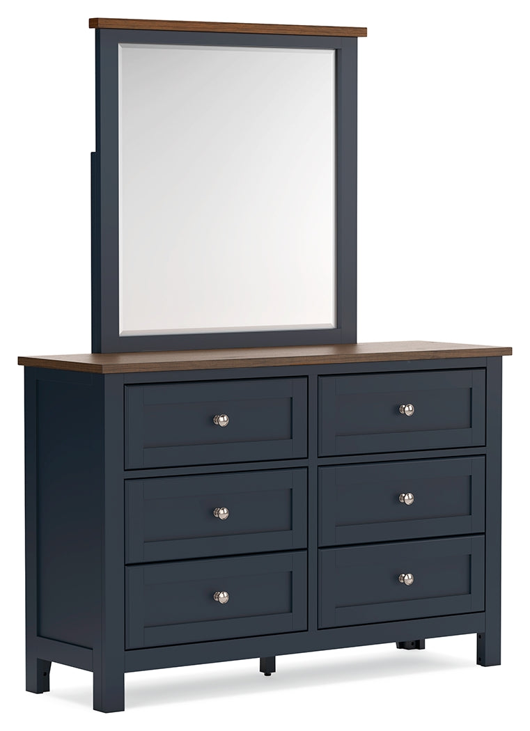 Landocken Twin Panel Bedroom Set with Dresser and Mirror