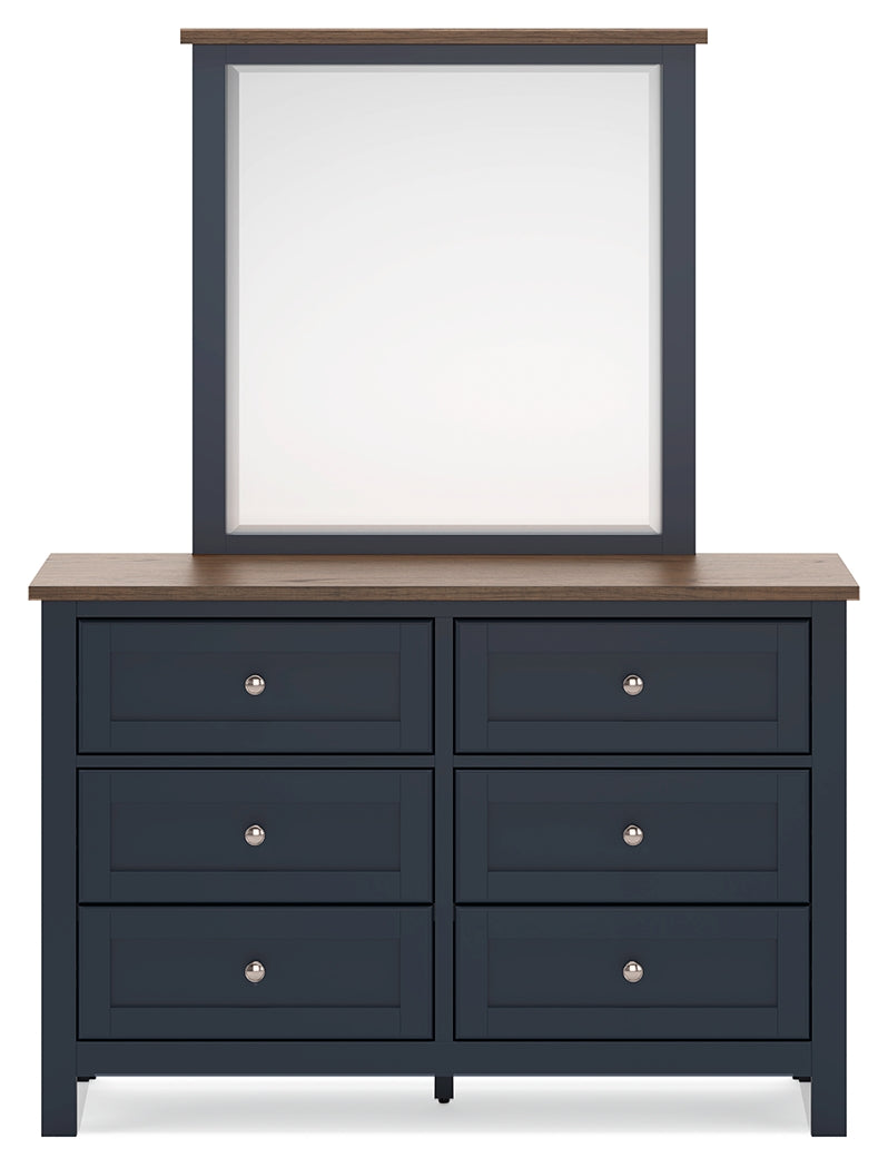 Landocken Twin Panel Bedroom Set with Dresser and Mirror