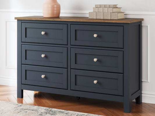 Landocken Brown/Blue Dresser