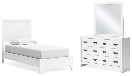 Binterglen Twin Panel Bedroom Set with Dresser and Mirror