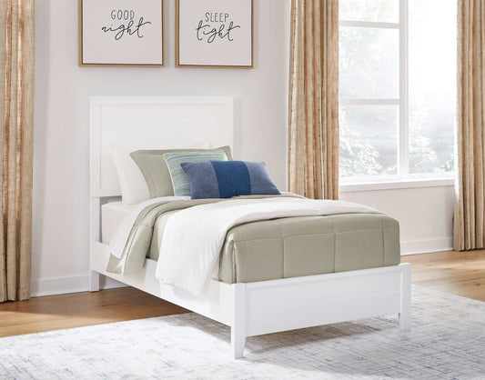 Binterglen White Twin Panel Bed