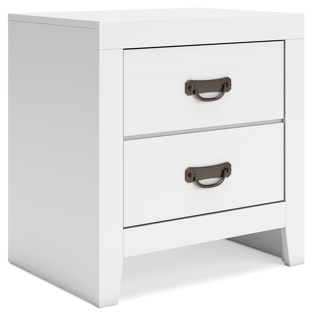 Binterglen White King Panel Bedroom Set with Dresser and Nightstand