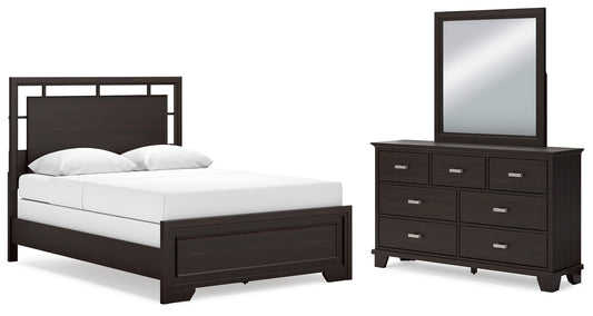 Covetown Queen Panel Bedroom Set with Dresser and Mirror