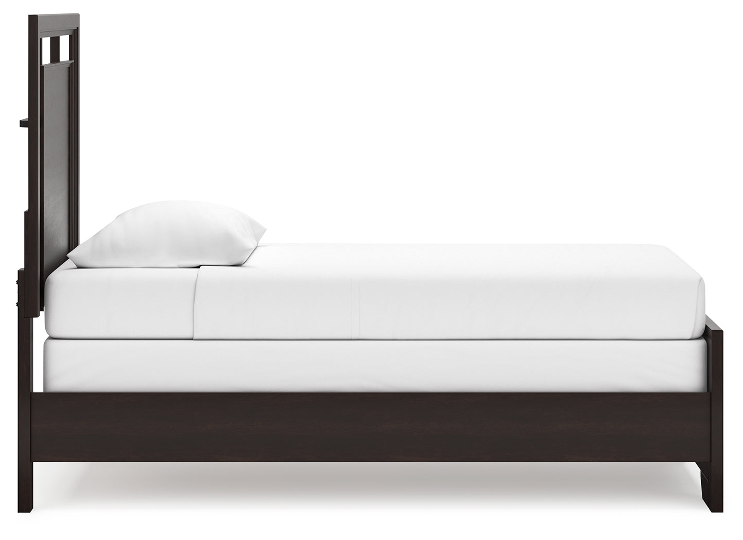 Covetown Dark Brown Twin Panel Bed