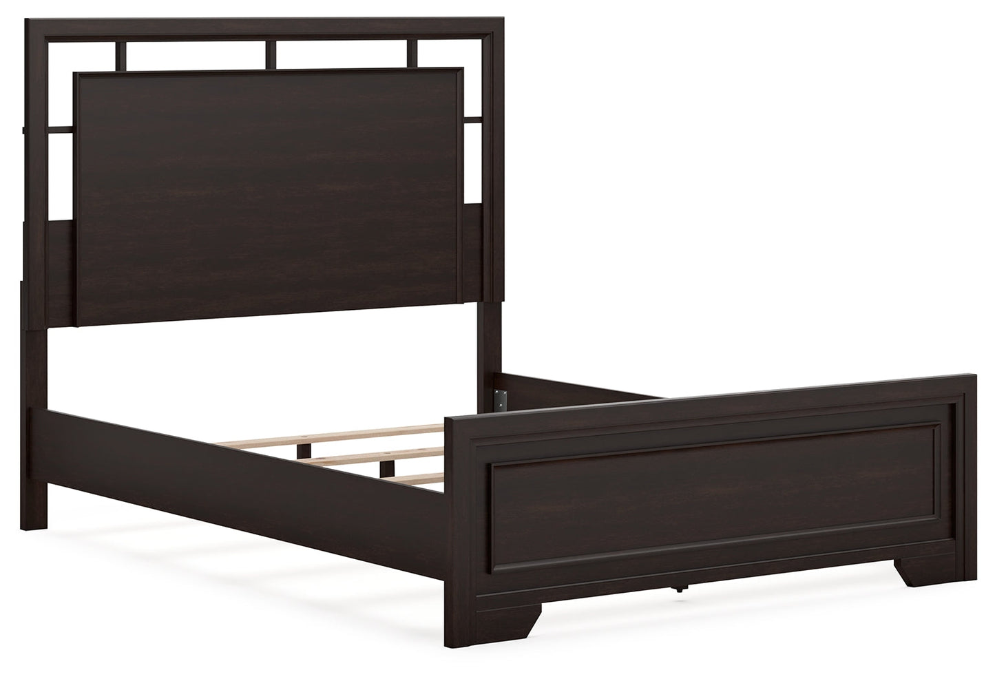 Covetown Dark Brown Queen Panel Bed