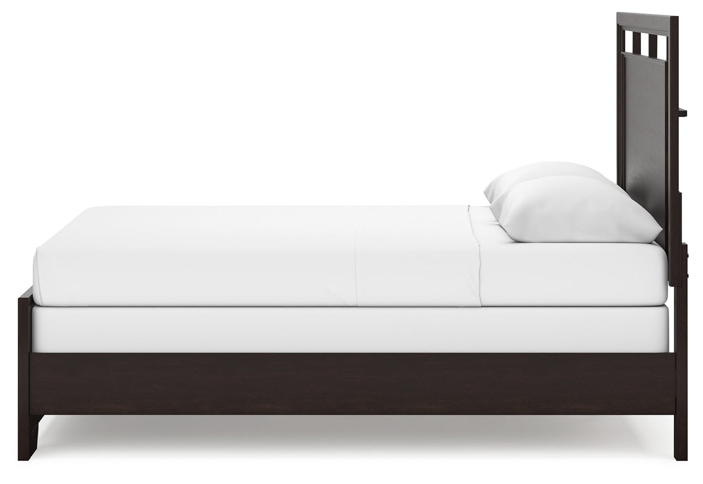 Covetown Dark Brown Queen Panel Bed