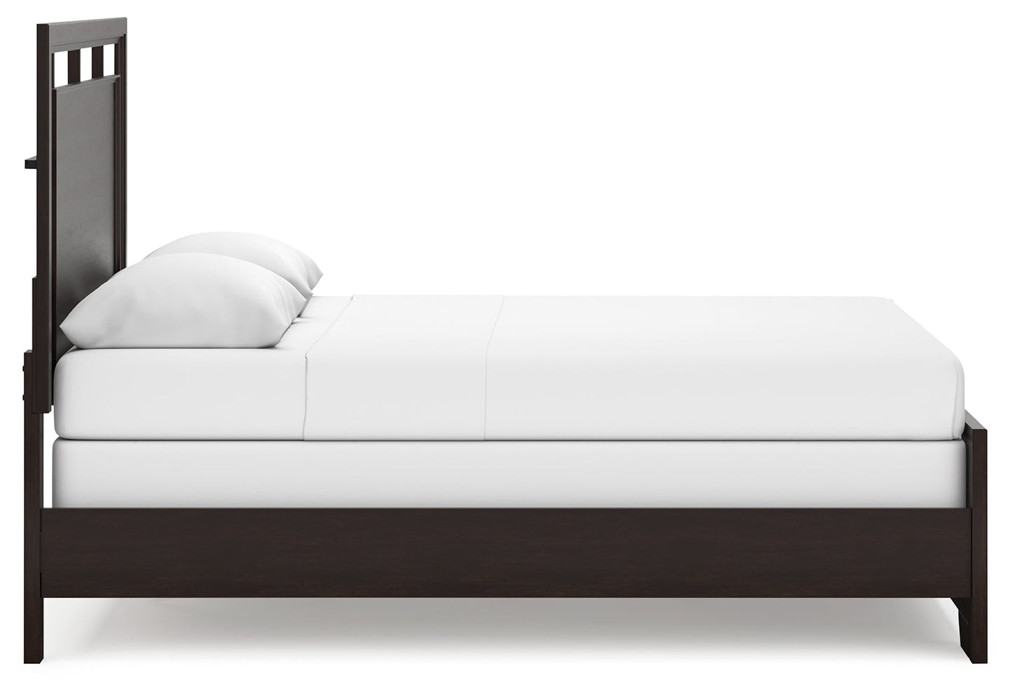 Covetown Dark Brown Queen Panel Bed