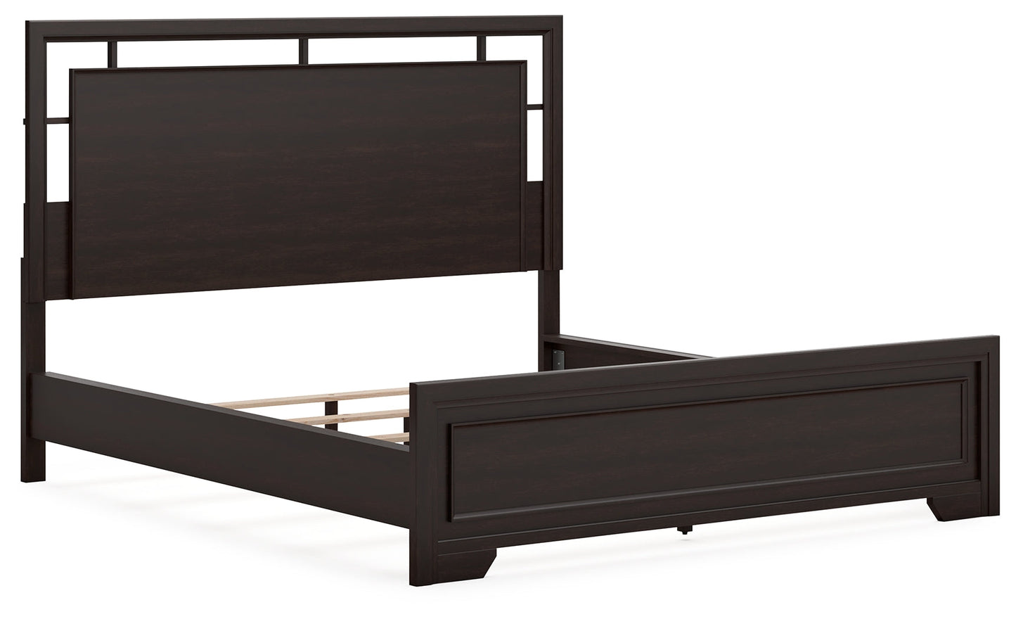 Covetown Dark Brown California King Panel Bed