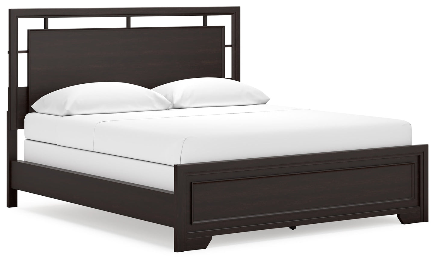 Covetown Dark Brown California King Panel Bed