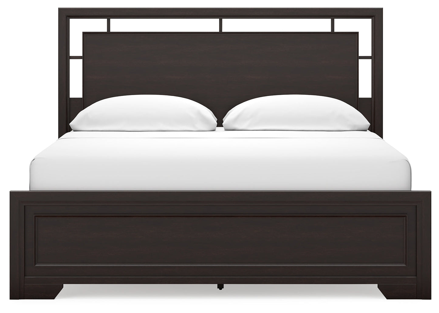 Covetown Dark Brown California King Panel Bed