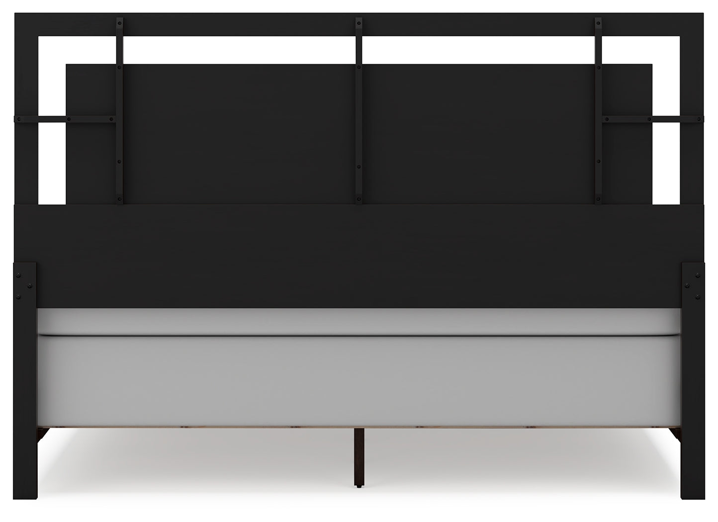 Covetown Dark Brown King Panel Bed