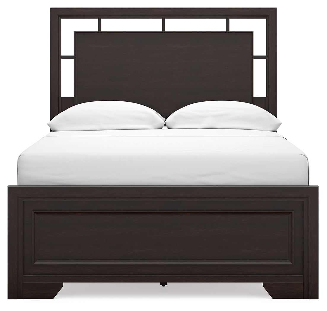 Covetown Dark Brown Full Panel Bed