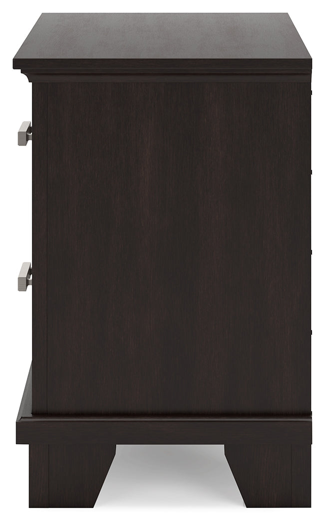 Covetown Dark Brown Nightstand