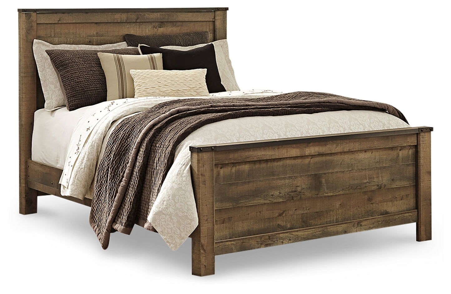 Trinell Brown Queen Panel Bedroom Set with Nightstand